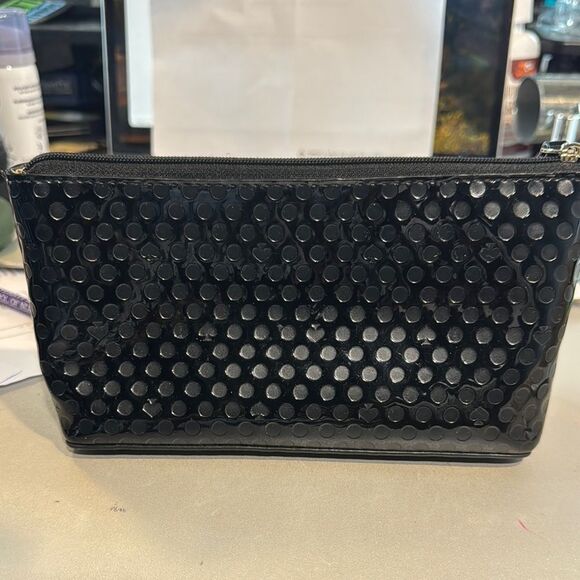 Kate Spade Black Polka Dot Cosmetic Makeup Clutch - Picture 3 of 8